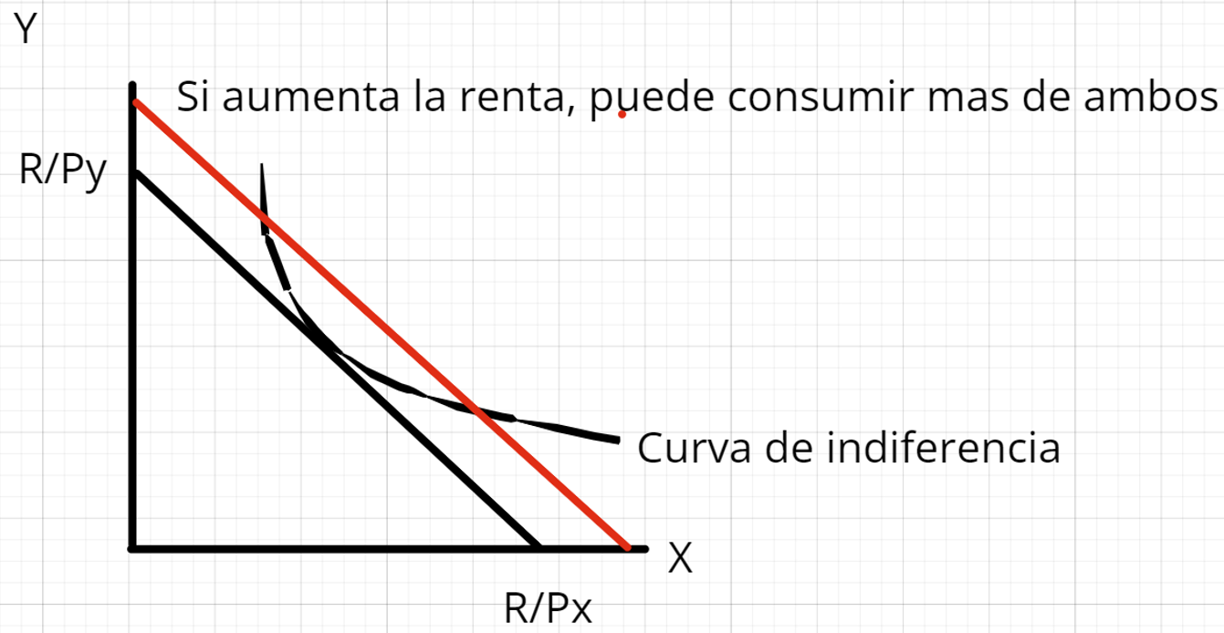 curva indiferencia renta